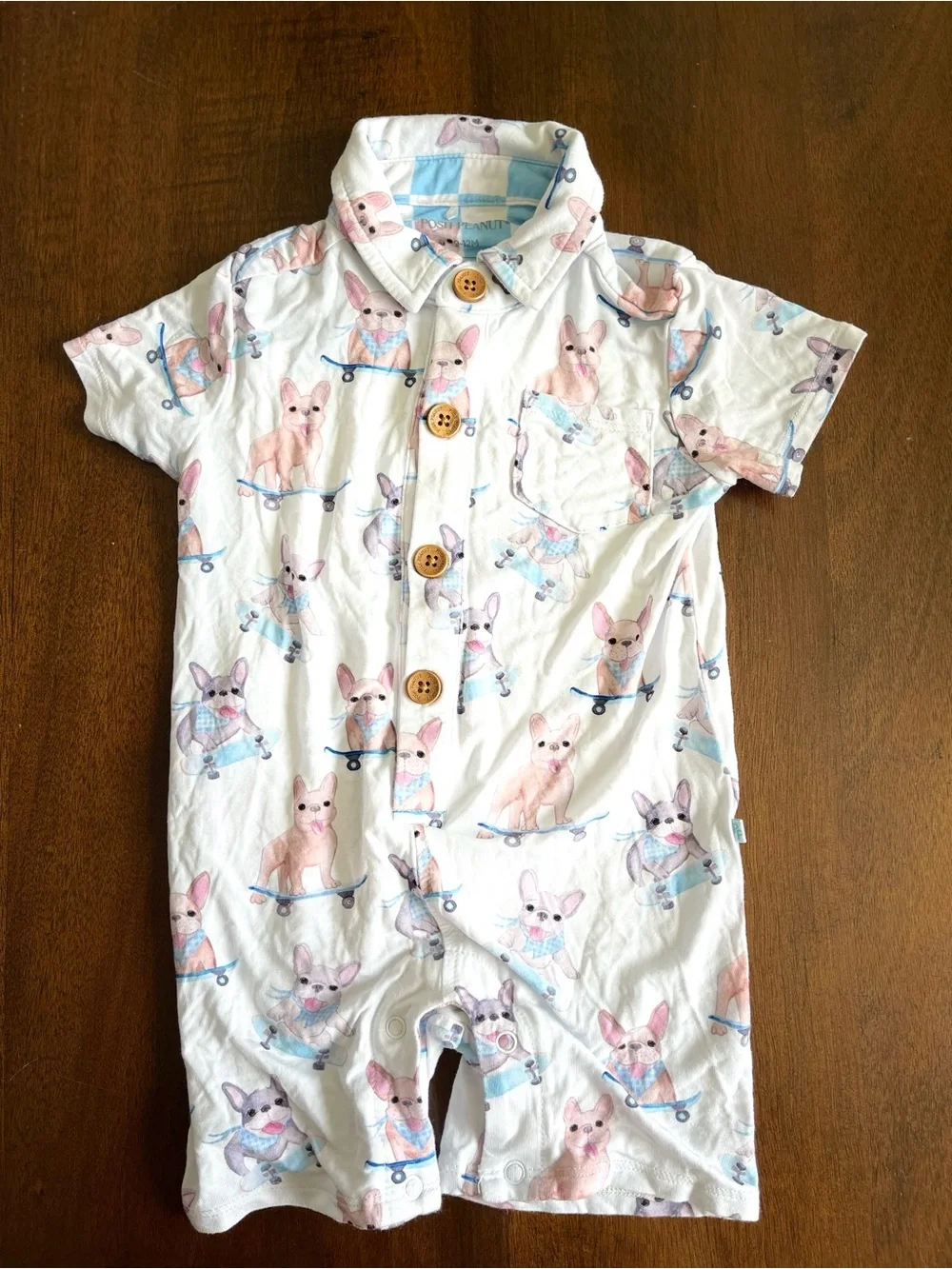 Posh Peanut 4 Pc Bamboo Baby Bundle French Bulldog Cars Woody Dinosaur 9-18M